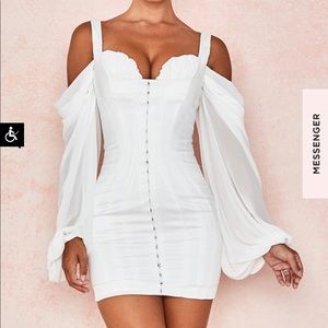 WHITE CORSET DRESS HOUSE OF CB